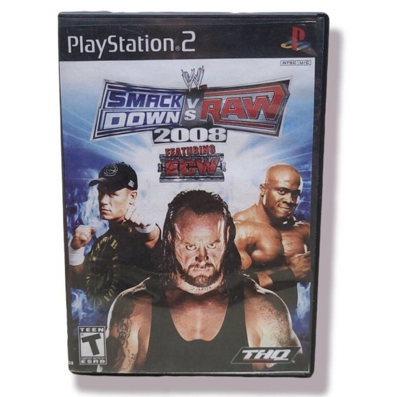 WWE SmackDown vs. Raw 2008 Featuring ECW PS2 Sony PlayStation 2 Complete - Picture 1 of 3